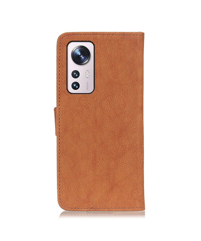 Housse Xiaomi 12 / 12X effet cuir rétro KHAZNEH