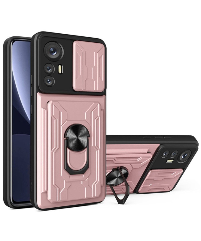 Coque Xiaomi 12 Pro Camera Slide Fonction Support + Porte-Carte