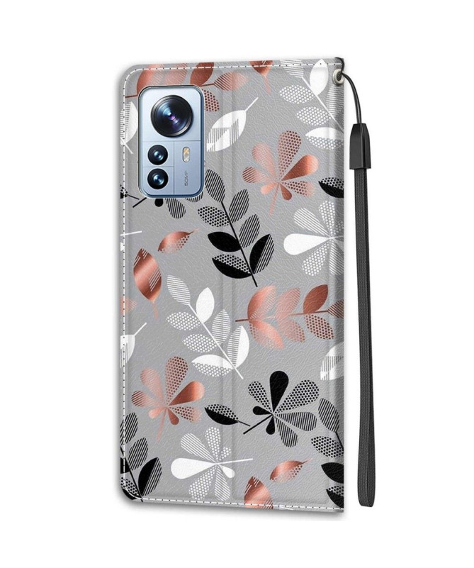 Housse Xiaomi 12 Pro Illustration feuilles sauvages