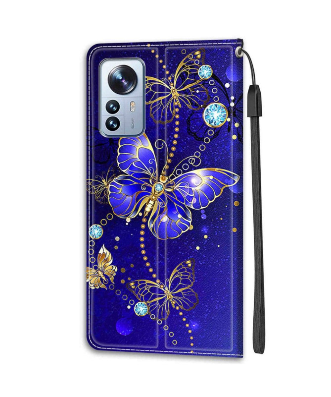 Housse Xiaomi 12 Pro Papillon violet