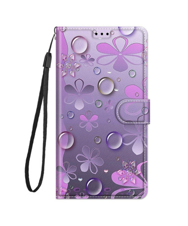 Housse Xiaomi 12 Pro Illustration fleurs violettes