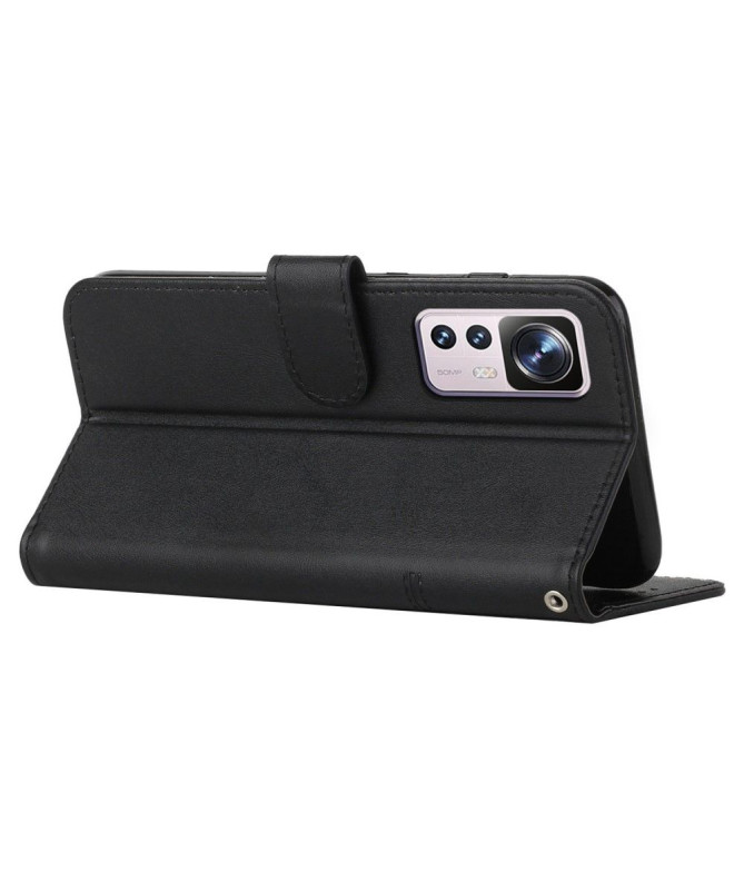 Housse Xiaomi 12T / 12T Pro Lines effet cuir rétro