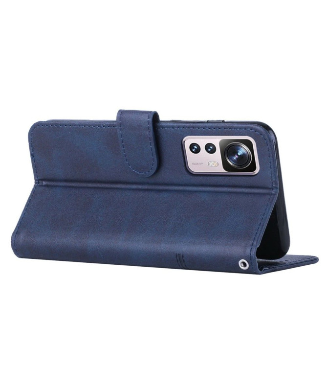 Housse Xiaomi 12T / 12T Pro Lines effet cuir rétro