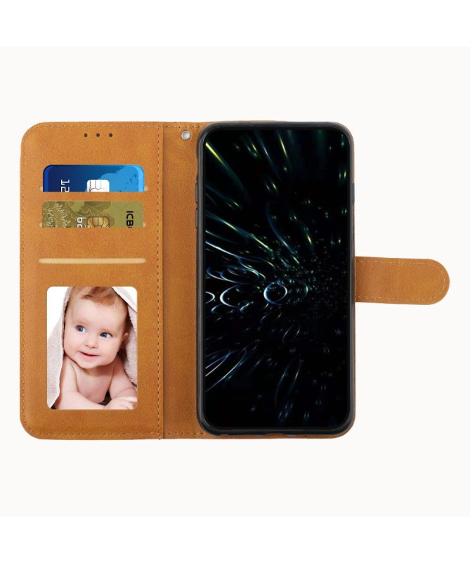Housse Xiaomi 12T / 12T Pro Lines effet cuir rétro