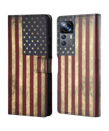 Housse Xiaomi 12T / 12T Pro Drapeau Américain Vintage