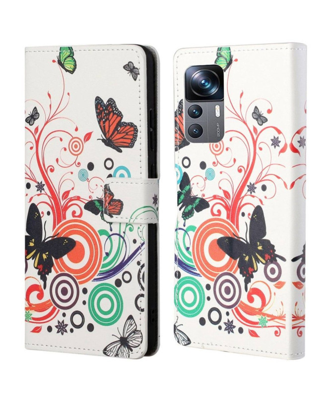 Housse Xiaomi 12T / 12T Pro Papillons Rétro
