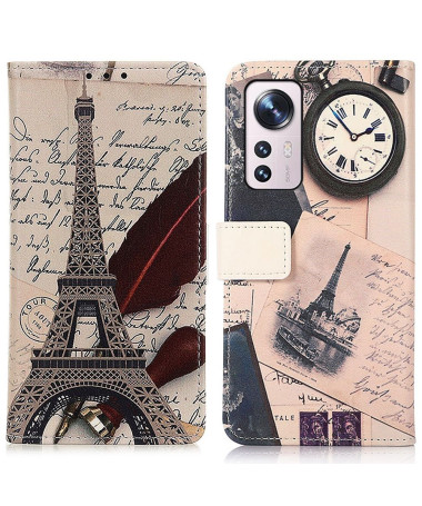 Housse Xiaomi 12 Lite Tour Eiffel et lettre