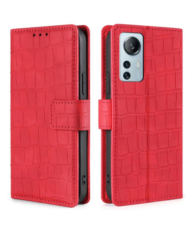 Housse Xiaomi 12 Lite simili cuir effet peau de crocodile