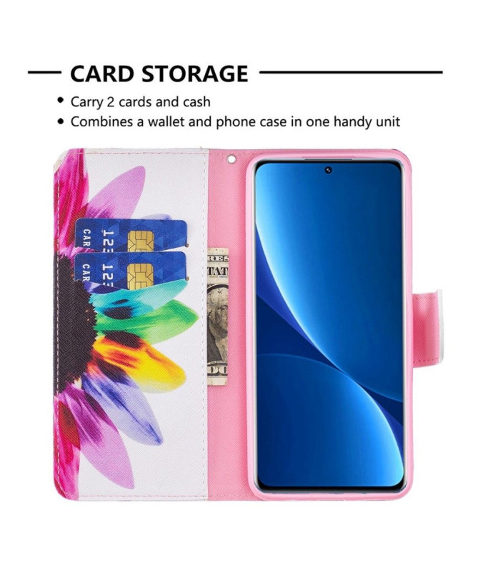 Housse Xiaomi 12 Lite Pétales colorés