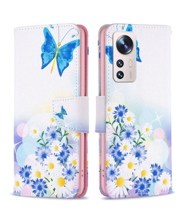 Housse Xiaomi 12 Lite Papillon et marguerites