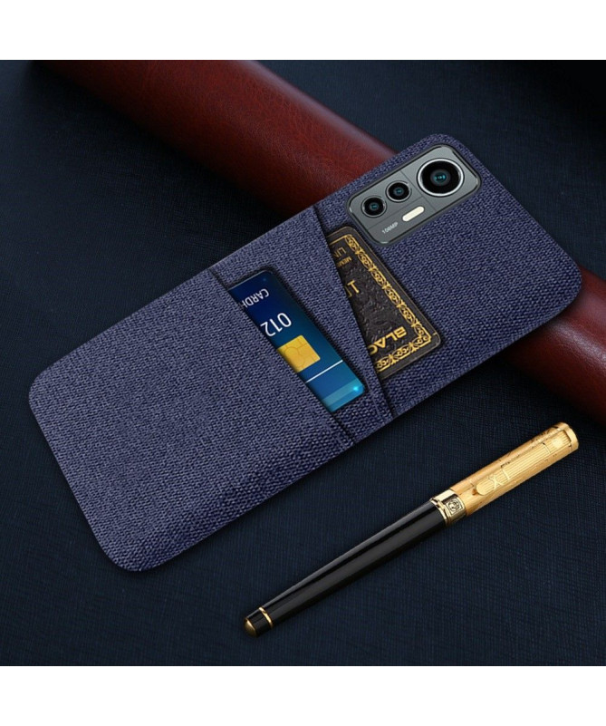 Coque Xiaomi 12 Lite Tissu Porte-Cartes