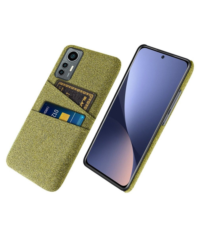 Coque Xiaomi 12 Lite Tissu Porte-Cartes