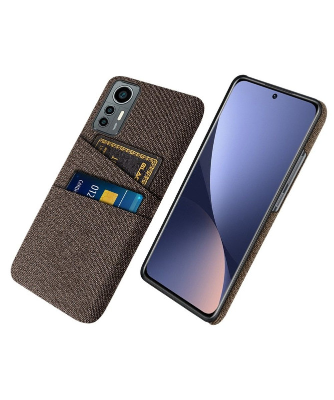 Coque Xiaomi 12 Lite Tissu Porte-Cartes