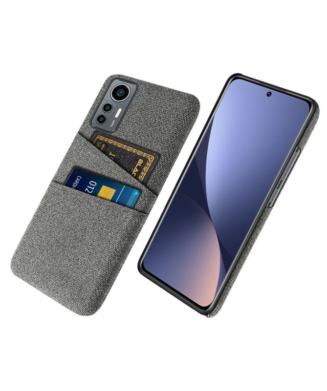 Coque Xiaomi 12 Lite Tissu Porte-Cartes