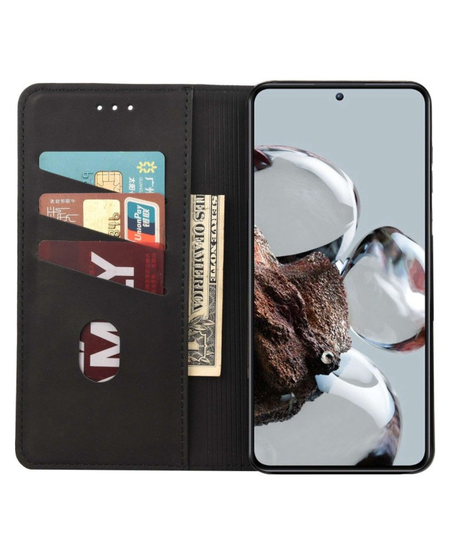 Flip Cover Xiaomi 12T / 12T Pro Business simili cuir