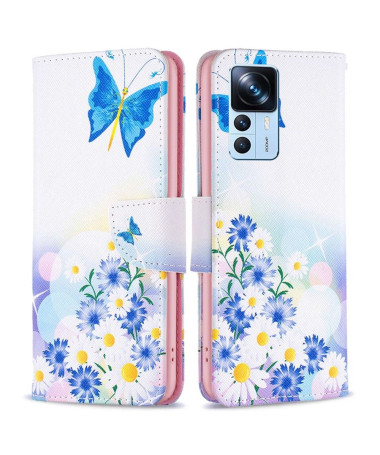 Housse Xiaomi 12T / 12T Pro Papillon et marguerites