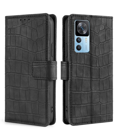 Housse Xiaomi 12T / 12T Pro simili cuir effet peau de crocodile