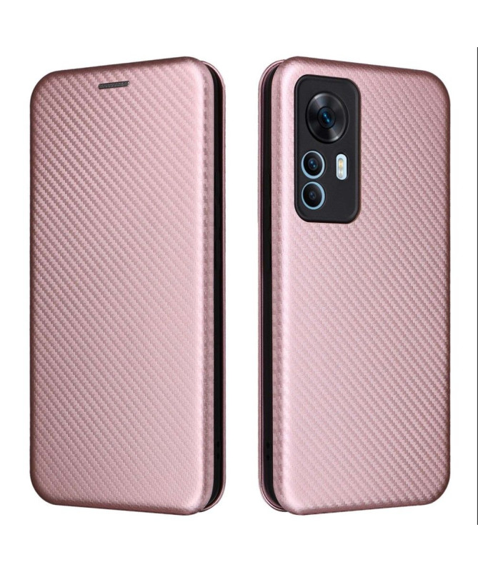 Housse Xiaomi 12T / 12T Pro simili cuir fibre de carbone