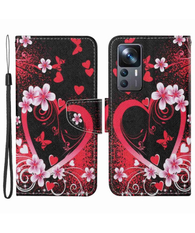 Housse Xiaomi 12T / 12T Pro Coeur Fleuri