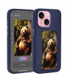 Coque iPhone 15 - Affichage Dynamique 4 Couleurs avec NFC, Bleu Marine