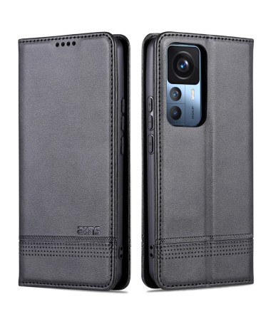 Flip cover Xiaomi 12T / 12T Pro Porte-cartes AZNS simili cuir