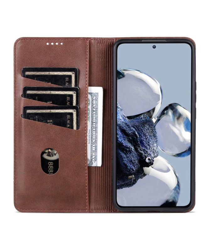 Flip cover Xiaomi 12T / 12T Pro Porte-cartes AZNS simili cuir