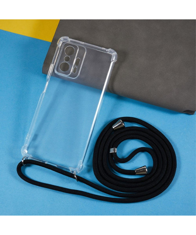 Coque Xiaomi 11T / 11T Pro avec cordon bandoulière transparent