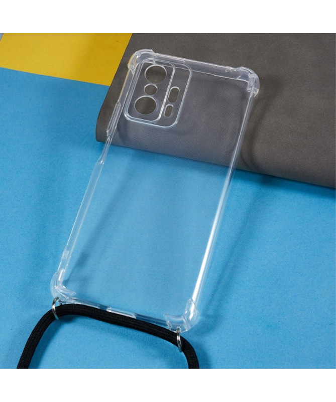 Coque Xiaomi 11T / 11T Pro avec cordon bandoulière transparent