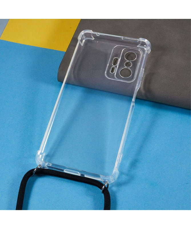 Coque Xiaomi 11T / 11T Pro avec cordon bandoulière transparent