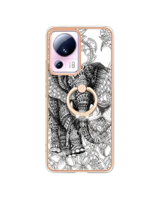 Coque Xiaomi 13 Lite Mandala Éléphant avec Support Anneau