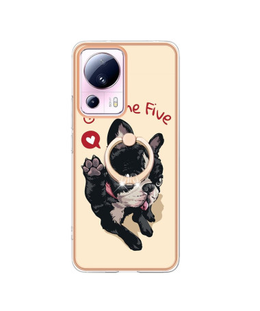 Coque Xiaomi 13 Lite Give Me Five Dog avec Support Anneau