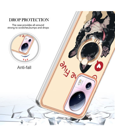 Coque Xiaomi 13 Lite Give Me Five Dog avec Support Anneau