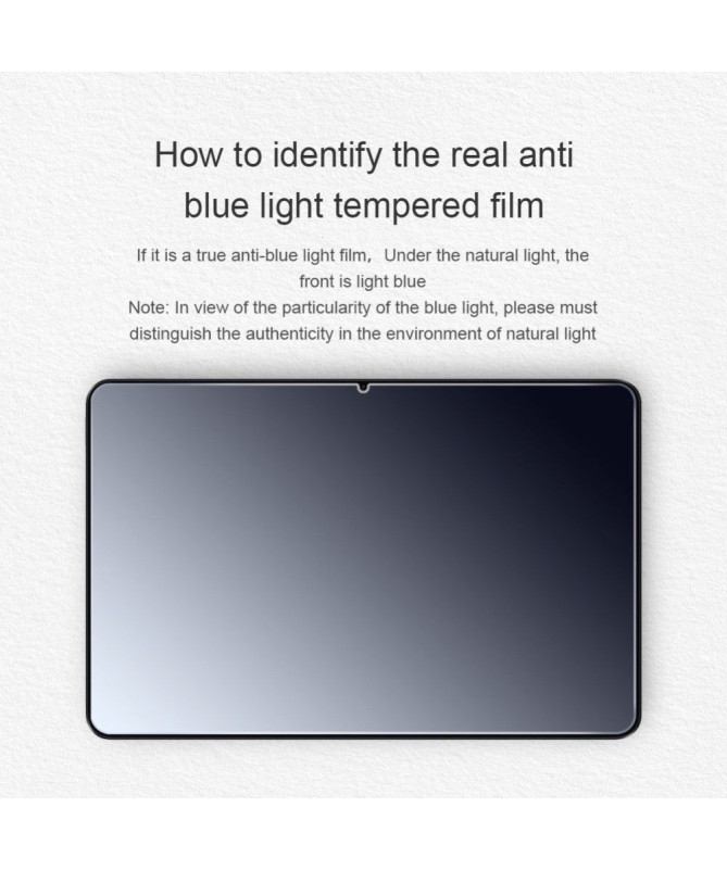 Verre trempé Xiaomi Pad 6 / 6 Pro anti-lumière bleue