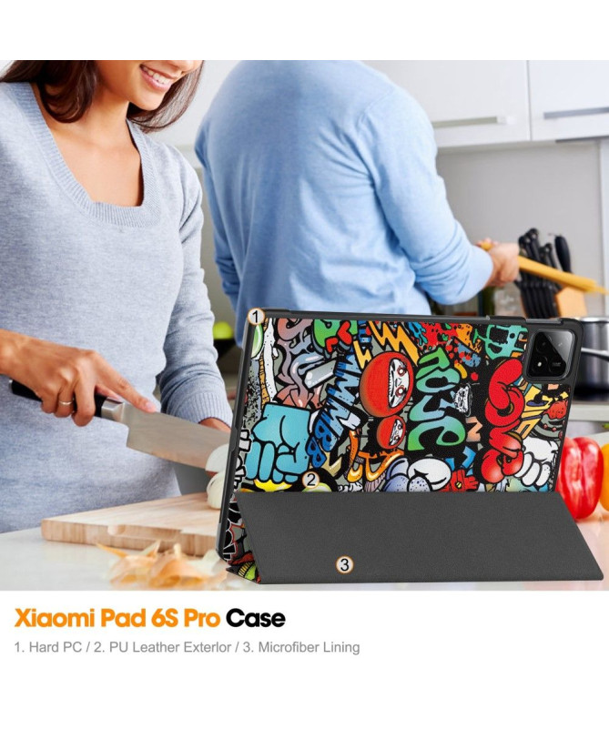 Étui Xiaomi Pad 6S Pro 12.4 Motif Graffiti