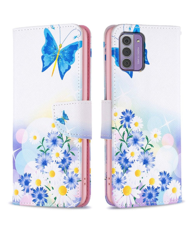 Housse Nokia G42 Papillon et marguerites