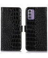 Housse Nokia G42 Cuir véritable aspect croco