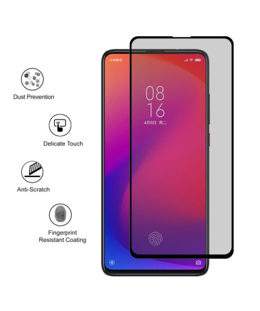 Xiaomi Mi 9T / Mi 9T Pro - Protection d'écran verre trempé et filtre de confidentialité