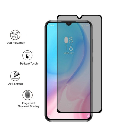 Xiaomi Mi 9 Lite - Protection d'écran verre trempé et filtre de confidentialité