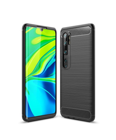 Coque Xiaomi Mi Note 10 / Note 10 Pro en Gel Brossé Carbone