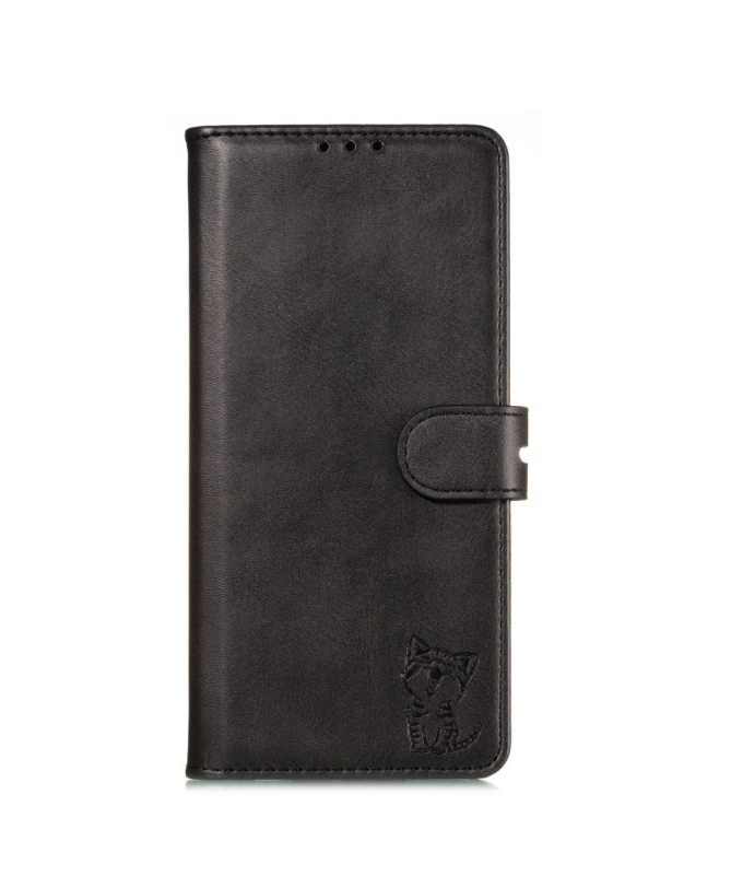 Housse Xiaomi Mi 10 Pro Chaton effet cuir mat