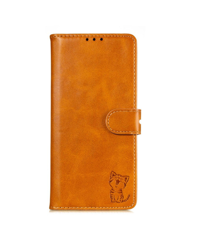 Housse Xiaomi Mi 10 Pro Chaton effet cuir mat