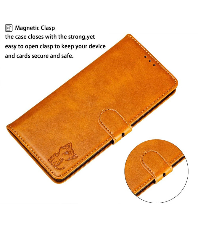 Housse Xiaomi Mi 10 Pro Chaton effet cuir mat