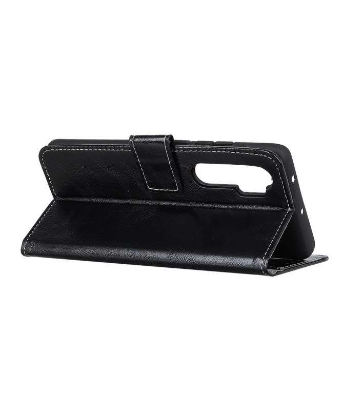 Étui Xiaomi Mi Note 10 Lite effet cuir luxueux coutures