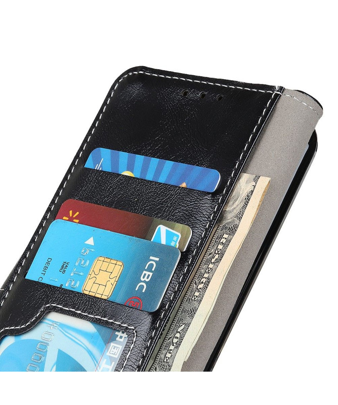 Étui Xiaomi Mi Note 10 Lite effet cuir luxueux coutures