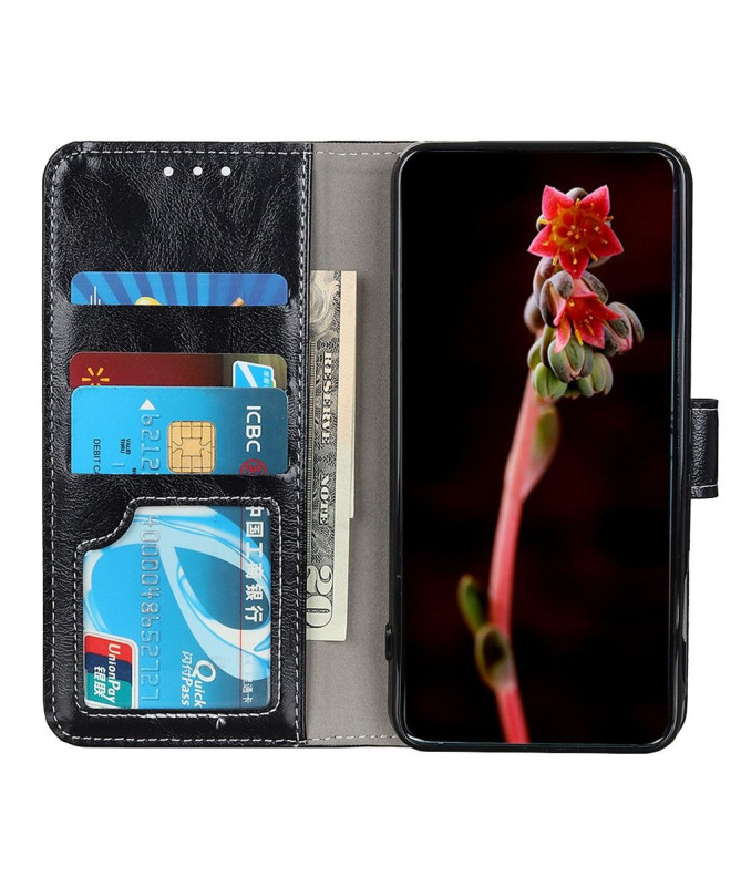 Étui Xiaomi Mi Note 10 Lite effet cuir luxueux coutures
