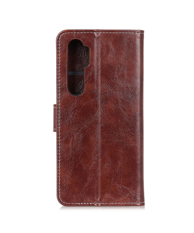 Étui Xiaomi Mi Note 10 Lite effet cuir luxueux coutures