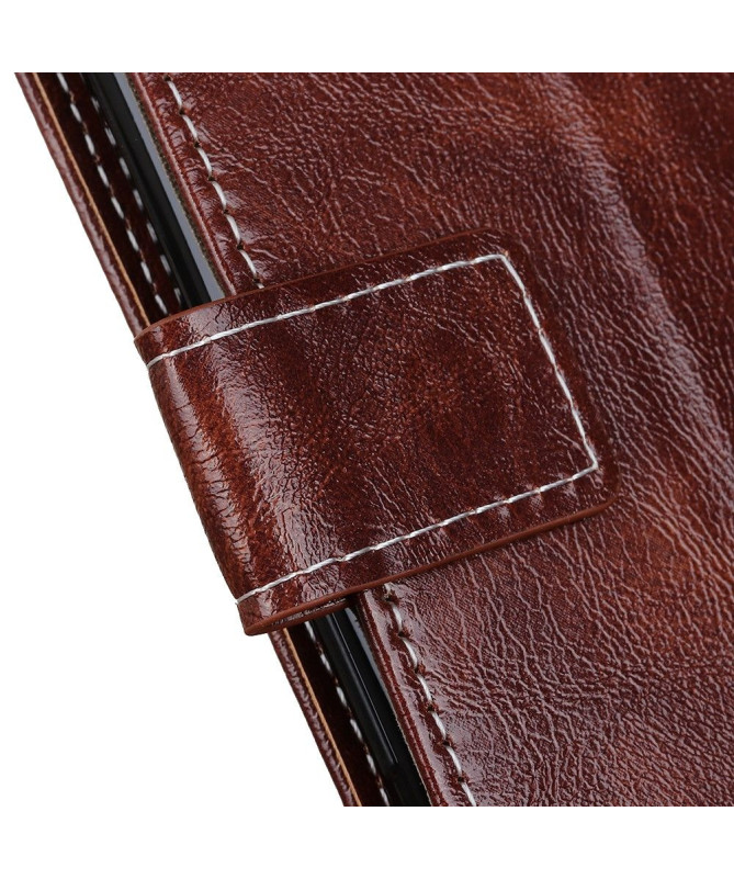 Étui Xiaomi Mi Note 10 Lite effet cuir luxueux coutures