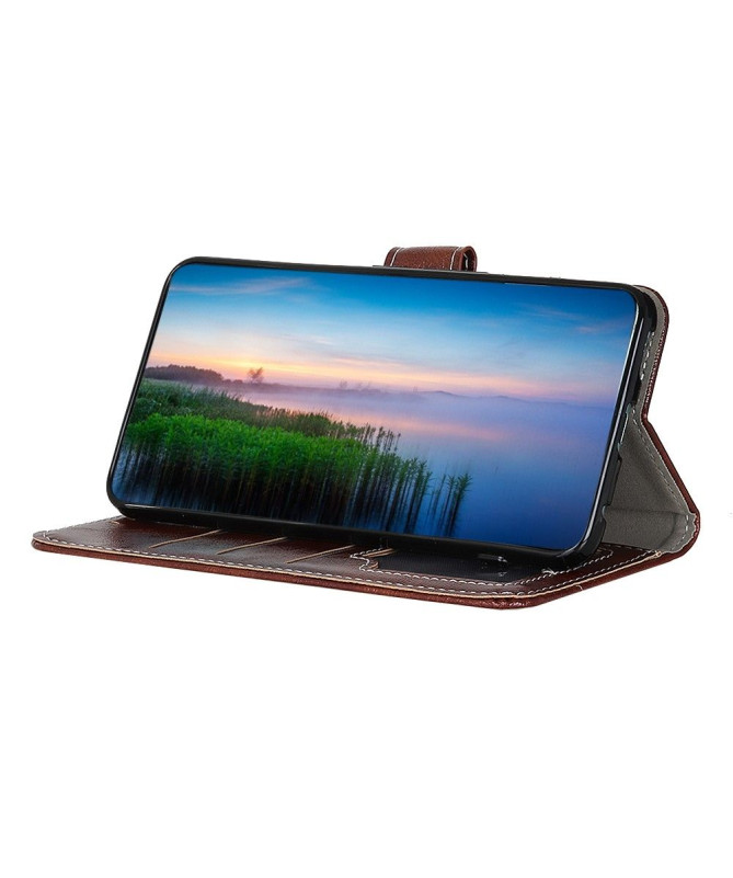 Étui Xiaomi Mi Note 10 Lite effet cuir luxueux coutures