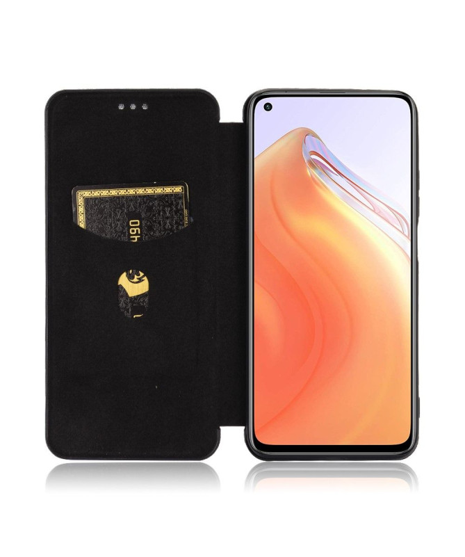 Housse Xiaomi Mi 10T / 10T Pro simili cuir style fibre de carbone