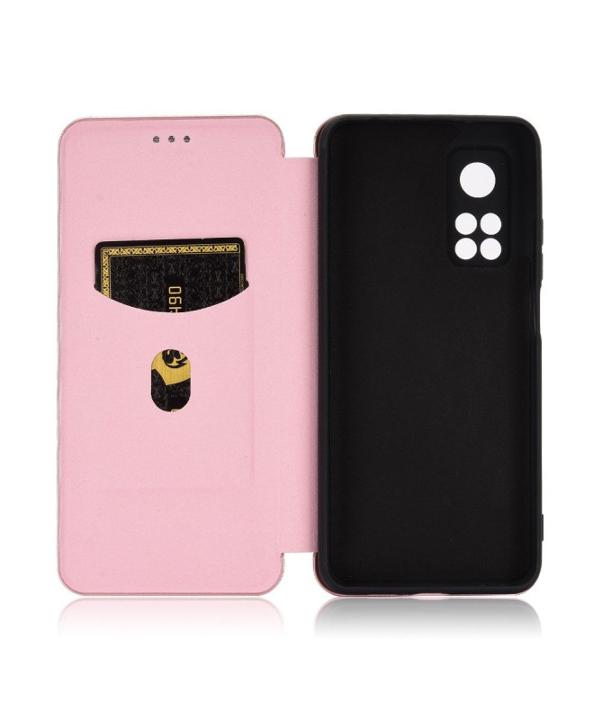 Housse Xiaomi Mi 10T / 10T Pro simili cuir style fibre de carbone